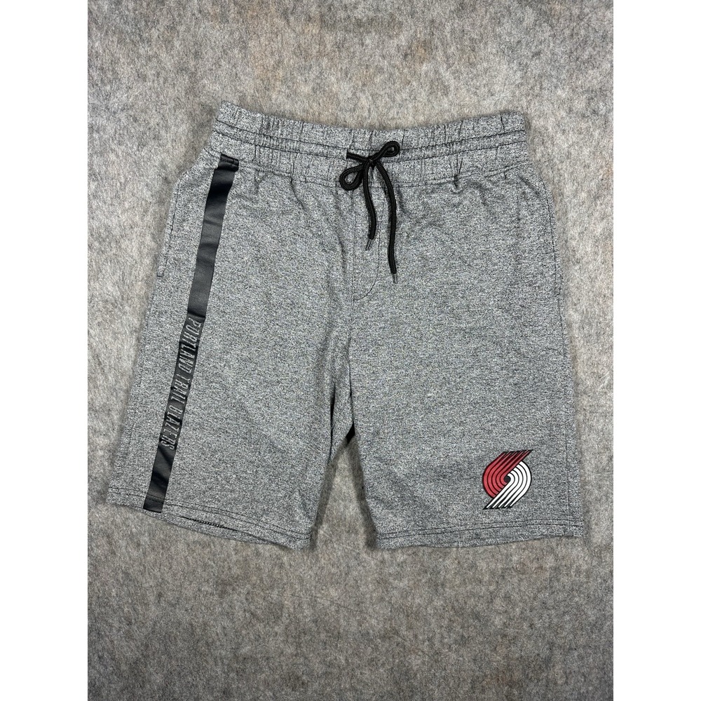 Portland Trail Blazers NBA Shorts Mens Small Gray Drawstring Athletic Logo